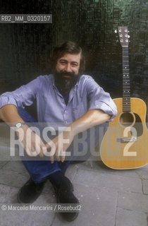 Rome, about 1985. Italian singer-songwriter Francesco Guccini / Roma, 1985 circa. Il cantautore Francesco Guccini - ©Marcello Mencarini/Rosebud2