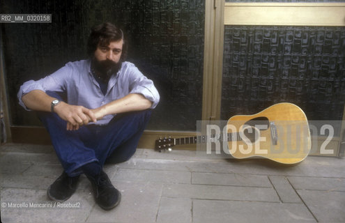 Rome, about 1985. Italian singer-songwriter Francesco Guccini / Roma, 1985 circa. Il cantautore Francesco Guccini - ©Marcello Mencarini/Rosebud2