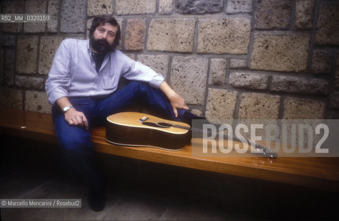 Rome, about 1985. Italian singer-songwriter Francesco Guccini / Roma, 1985 circa. Il cantautore Francesco Guccini - ©Marcello Mencarini/Rosebud2