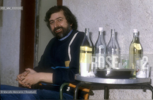 Rome, about 1985. Italian singer-songwriter Francesco Guccini / Roma, 1985 circa. Il cantautore Francesco Guccini - ©Marcello Mencarini/Rosebud2