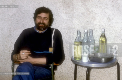 Rome, about 1985. Italian singer-songwriter Francesco Guccini / Roma, 1985 circa. Il cantautore Francesco Guccini - ©Marcello Mencarini/Rosebud2