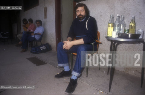 Rome, about 1985. Italian singer-songwriter Francesco Guccini / Roma, 1985 circa. Il cantautore Francesco Guccini - ©Marcello Mencarini/Rosebud2