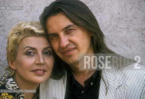 Rome, C1998. Ukrainian soprano Maria Guleghina -main protagonist in the opera Tosca at the Olynpic Stadium- and her husband Mark Guleghin / Roma, Il soprano Maria Guleghina -protagonista dellopera Tosca allo Stadio Olimpico-e suo marito Mark Guleghin - ©Marcello Mencarini/Rosebud2