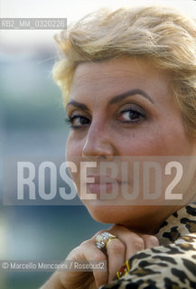 Rome, Castel SantAngelo, 1998. Ukrainian soprano Maria Guleghina, main protagonist in the opera Tosca at the Olynpic Stadium / Roma, Castel SantAngelo, 1998. Il soprano Maria Guleghina, protagonista dellopera Tosca allo Stadio Olimpico - ©Marcello Mencarini/Rosebud2