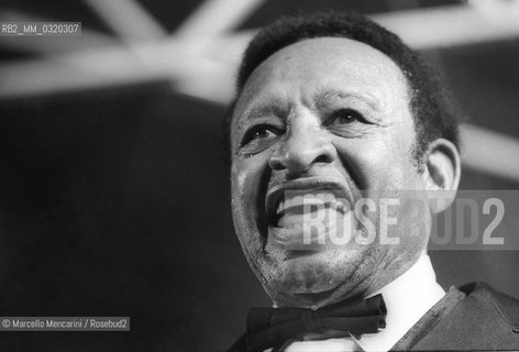 Perugia, Umbria jazz 1981. American jazz vibraphonist, pianist and percussionist Lionel Hampton performing / Perugia, Umbria Jazz 1981. Il vibafonista, percussionista e pianista jazz Lionel Hampton in concerto - ©Marcello Mencarini/Rosebud2