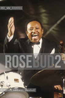 Perugia, Umbria jazz 1981. American jazz vibraphonist, pianist and percussionist Lionel Hampton performing / Perugia, Umbria Jazz 1981. Il vibafonista, percussionista e pianista jazz Lionel Hampton in concerto - ©Marcello Mencarini/Rosebud2