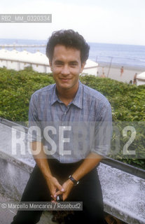 Venice Lido, Venice Film Festival 1988. American actor Tom Hanks / Lido di Venezia, Mostra del Cinema di Venezia 1988. Lattore Tom Hanks - ©Marcello Mencarini/Rosebud2