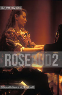 Milan, Piccolo Theater, 1999. Russian pianist Lilya Zilberstein during a rehearsal / Milano, Piccolo Teatro, 1999. La pianista Lilya Zilberstein durante una prova - ©Marcello Mencarini/Rosebud2