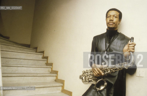 Rome, about 1985. American jazz saxophonist Billy Harper / Roma, 1985 circa. Il sassofonista jazz Billy Harper - ©Marcello Mencarini/Rosebud2