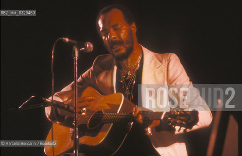 American guitarist-singer Richie Havens (about 1985) / Il chitarrista e cantante Richie Havens (1985 circa) - ©Marcello Mencarini/Rosebud2