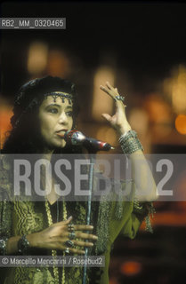 Israeli pop singer Ofra Haza / Festival di Sanremo 1991. La cantante israeliana Ofra Haza - ©Marcello Mencarini/Rosebud2