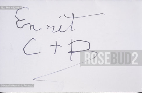 Autograph of photographer Henri Cartier Bresson (1999) / Autografo del fotografo Henri Cartier Bresson (1999) - ©Marcello Mencarini/Rosebud2