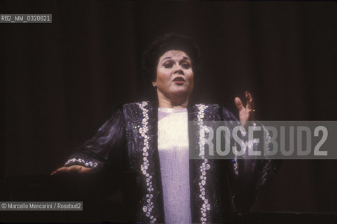 American mezzo-soprano Marilyn Horne performing (about 1985) / Il mezzosoprano Marilyn Horne durante un concerto (1985 circa) - ©Marcello Mencarini/Rosebud2