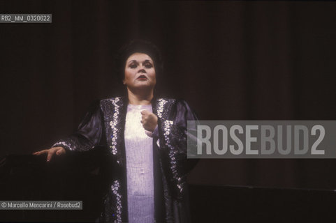 American mezzo-soprano Marilyn Horne performing (about 1985) / Il mezzosoprano Marilyn Horne durante un concerto (1985 circa) - ©Marcello Mencarini/Rosebud2