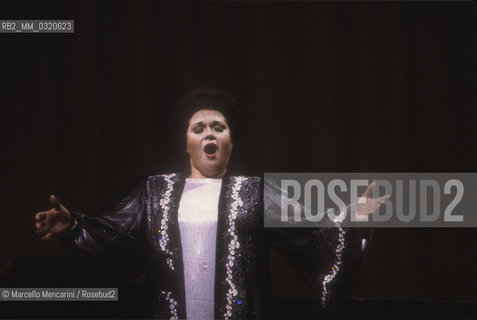 American mezzo-soprano Marilyn Horne performing (about 1985) / Il mezzosoprano Marilyn Horne durante un concerto (1985 circa) - ©Marcello Mencarini/Rosebud2