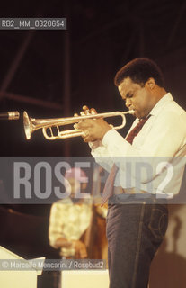 Rome, about 1985. American jazz trumpeter Freddie Hubbard / Roma, 1985 circa. Il trombettista jazz Freddie Hubbard - ©Marcello Mencarini/Rosebud2