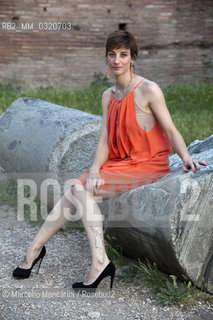 Festival of Literatures, Rome 2012. Italian actress Francesca Inaudi at the Basilica of Maxentius / Festival Letterature, Roma 2012. Lattrice Francesca Inaudi nella Basilica di Massenzio - ©Marcello Mencarini/Rosebud2