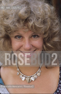 Venice, 1984. American writer Erica Jong, member of Venice Film Festival jury / Venezia, 1984. La scrittrice Erica Jong, membro della giuria della Mostra del Cinema - ©Marcello Mencarini/Rosebud2