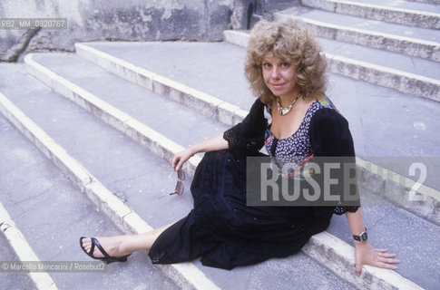 Venice, 1984. American writer Erica Jong, member of Venice Film Festival jury / Venezia, 1984. La scrittrice Erica Jong, membro della giuria della Mostra del Cinema - ©Marcello Mencarini/Rosebud2