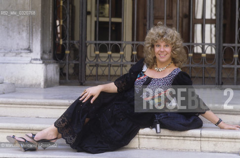 Venice, 1984. American writer Erica Jong, member of Venice Film Festival jury / Venezia, 1984. La scrittrice Erica Jong, membro della giuria della Mostra del Cinema - ©Marcello Mencarini/Rosebud2