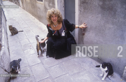 Venice, 1984. American writer Erica Jong, member of Venice Film Festival jury / Venezia, 1984. La scrittrice Erica Jong, membro della giuria della Mostra del Cinema - ©Marcello Mencarini/Rosebud2