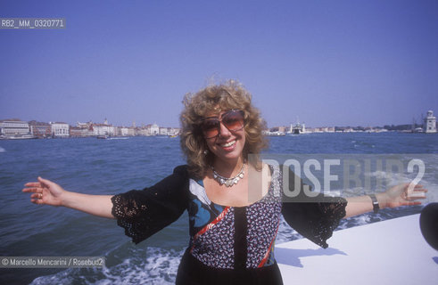 Venice, 1984. American writer Erica Jong, member of Venice Film Festival jury / Venezia, 1984. La scrittrice Erica Jong, membro della giuria della Mostra del Cinema - ©Marcello Mencarini/Rosebud2