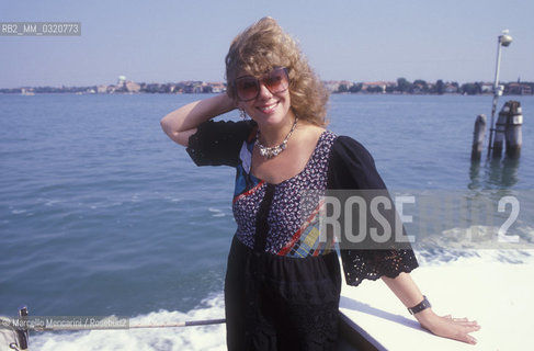 Venice, 1984. American writer Erica Jong, member of Venice Film Festival jury / Venezia, 1984. La scrittrice Erica Jong, membro della giuria della Mostra del Cinema - ©Marcello Mencarini/Rosebud2