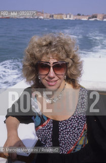 Venice, 1984. American writer Erica Jong, member of Venice Film Festival jury / Venezia, 1984. La scrittrice Erica Jong, membro della giuria della Mostra del Cinema - ©Marcello Mencarini/Rosebud2