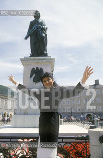 Salzburg, 1989. Italian soprano and dubbing actress Fiamma Izzo DAmico / Salisburgo, 1989. Fiamma Izzo DAmico, soprano e doppiatrice - ©Marcello Mencarini/Rosebud2