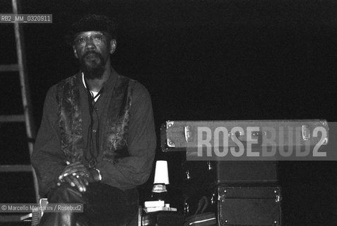 Rome, Olympic Theater, 1980. Jazz saxophonist Joseph Jarman, founder member of the Art Ensemble of Chicago / Roma, Teatro Olimpico, 1980. Il sassofonista jazz Joseph Jarman, fondatore e membro dellArt Ensemble of Chicago,  - ©Marcello Mencarini/Rosebud2