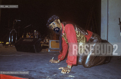 Rome, Olympic Theater, 1980. Jazz saxophonist Joseph Jarman, founder member of the Art Ensemble of Chicago / Roma, Teatro Olimpico, 1980. Il sassofonista jazz Joseph Jarman, fondatore e membro dellArt Ensemble of Chicago,  - ©Marcello Mencarini/Rosebud2