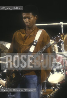 American jazz bassist Alphonso Johnson, about 1985 / Il bassista jazz Alphonso Johnson, 1985 circa - ©Marcello Mencarini/Rosebud2