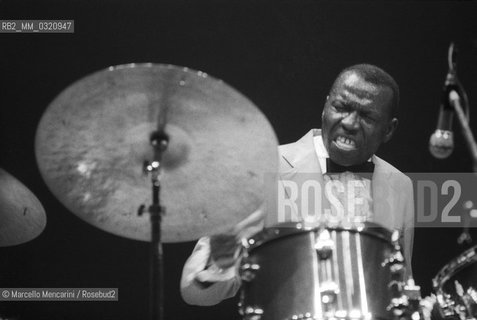 Rome, 1980. American jazz drummer Elvin Jones / Roma, 1980. Il batterista jazz Elvin Jones - ©Marcello Mencarini/Rosebud2