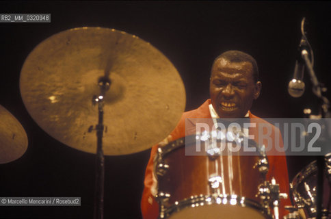 Rome, 1980. American jazz drummer Elvin Jones / Roma, 1980. Il batterista jazz Elvin Jones - ©Marcello Mencarini/Rosebud2