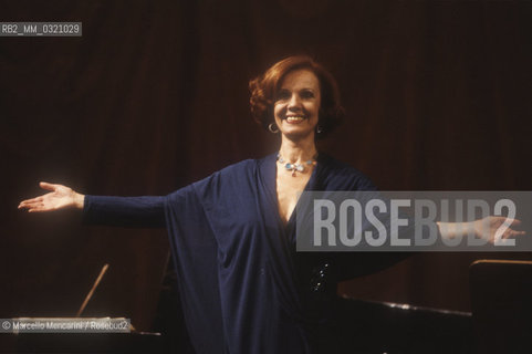 Rome, about 1985. Bulgarian-Italian soprano Raina Kabaivanska during a recital / Roma, 1985 circa. Il soprano Raina Kabaivanska durante un recital - ©Marcello Mencarini/Rosebud2