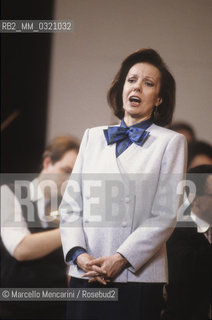 Bulgarian-Italian soprano Raina Kabaivanska during a rehearsal (about 1990) / Il soprano Raina Kabaivanska durante una prova (1990 circa) - ©Marcello Mencarini/Rosebud2