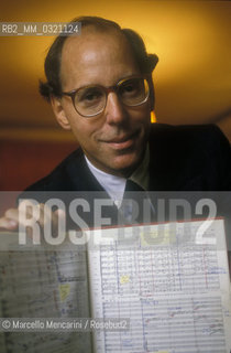 American businessman, former journalist and amateur conductor Gilbert Kaplan, 1990 / Luomo daffari americano, ex giornalista e direttore dorchestra amatoriale Gilbert Kaplan, 1990 - ©Marcello Mencarini/Rosebud2