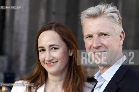 Festival of Literatures, Rome 2012. Sophie Kinsella (nom de plume of British author Madeleine Townley Wickham) and her husband Henry Wickham / Festival Letterature, Roma 2012. Sophie Kinsella (pseudonimo della scrittrice inglese Madeleine Townley Wickham) e suo mariito Henry Wickam - ©Marcello Mencarini/Rosebud2