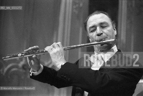 Rome, 1982. Swiss flautist Conrad Klemm / Roma, 1982. Il flautista Konrad Klemm - ©Marcello Mencarini/Rosebud2