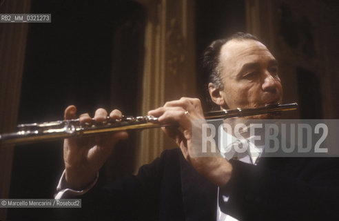 Rome, 1982. Swiss flautist Conrad Klemm / Roma, 1982. Il flautista Konrad Klemm - ©Marcello Mencarini/Rosebud2