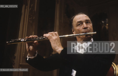 Rome, 1982. Swiss flautist Conrad Klemm / Roma, 1982. Il flautista Konrad Klemm - ©Marcello Mencarini/Rosebud2