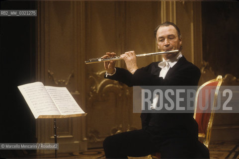 Rome, 1982. Swiss flautist Conrad Klemm / Roma, 1982. Il flautista Konrad Klemm - ©Marcello Mencarini/Rosebud2