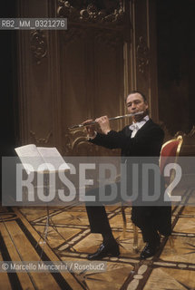 Rome, 1982. Swiss flautist Conrad Klemm / Roma, 1982. Il flautista Konrad Klemm - ©Marcello Mencarini/Rosebud2