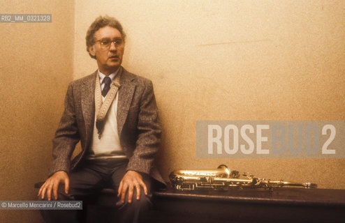 Rome, 1985. American jazz composer and saxophonist Lee Konitz / Roma, 1985 circa. Il compositore e sassofonista jazz Lee Konitz - ©Marcello Mencarini/Rosebud2