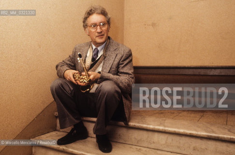 Rome, 1985. American jazz composer and saxophonist Lee Konitz / Roma, 1985 circa. Il compositore e sassofonista jazz Lee Konitz - ©Marcello Mencarini/Rosebud2