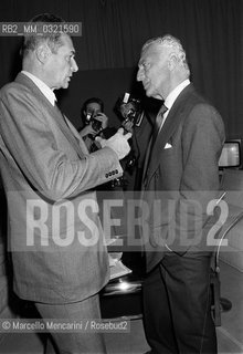 Rome, 1979. Italian trade unionist Luciano lama and industrialist Gianni Agnelli / Roma, 1979. Il sindacalista Luciano Lama con lindustriale Gianni Agnelli, 1979 - ©Marcello Mencarini/Rosebud2