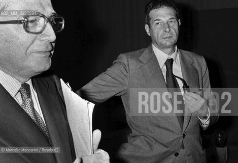 Rome, 1979. Italian politician Giulio Andreotti and trade unionist Luciano Lama / Roma, 1979. Il politico Giulio Andreotti e il sindacalista Luciano Lama - ©Marcello Mencarini/Rosebud2