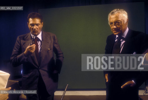 Rome, 1979. Italian trade unionist Luciano lama and industrialist Gianni Agnelli / Roma, 1979. Il sindacalista Luciano Lama con lindustriale Gianni Agnelli, 1979 - ©Marcello Mencarini/Rosebud2