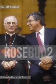 Patriarch of Venice Marco Cè and Venice Mayor Nereo Laroni, 1987 / Il sindaco di Venezia Nereo Laroni, 1987 - ©Marcello Mencarini/Rosebud2