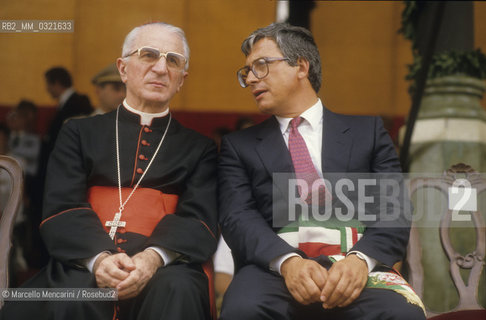 Patriarch of Venice Marco Cè and Venice Mayor Nereo Laroni, 1987 / Il sindaco di Venezia Nereo Laroni, 1987 - ©Marcello Mencarini/Rosebud2